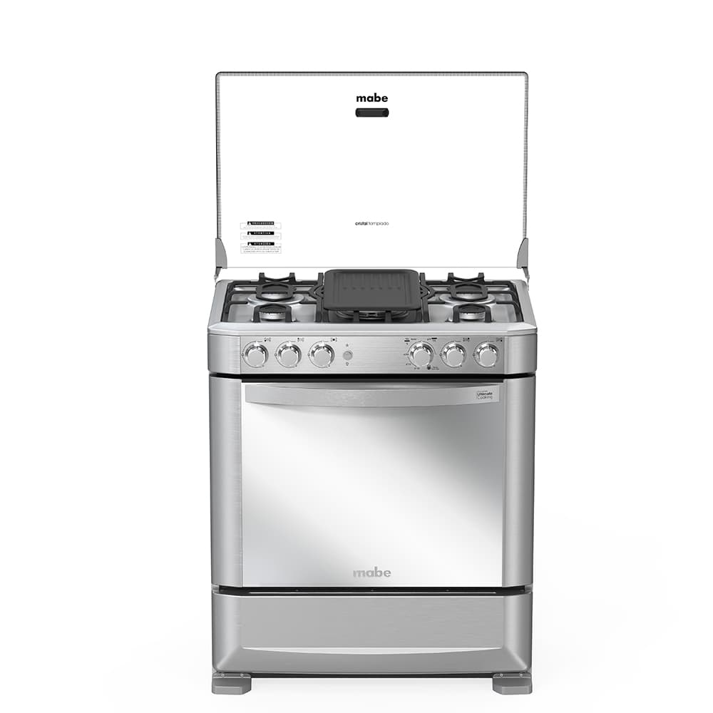 Mabe EM7625FX0 Cocina 24" 5 Quemadores Encendido Eléctrico Grill Luz Interior Comal | Electrodomésticos
